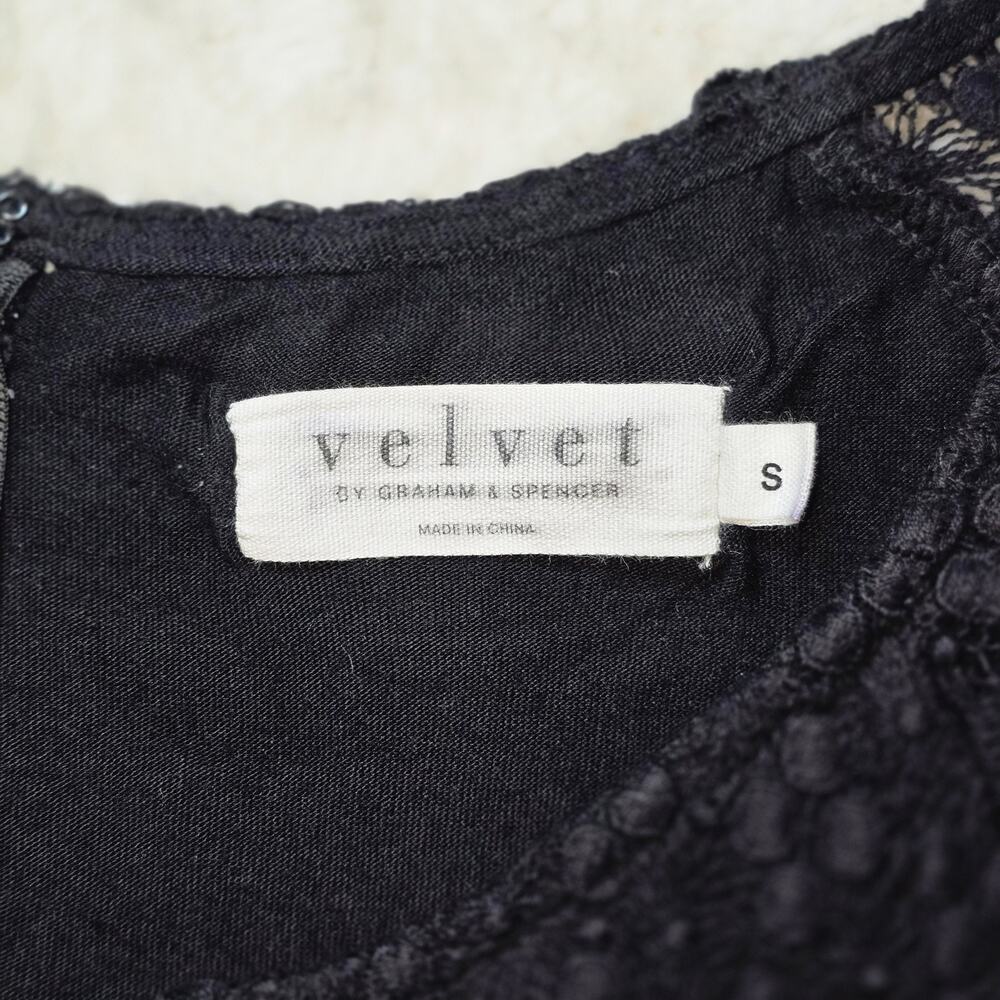 Velvet by Graham & Spencer Black Lace Sheath Dress Women’s Size S 3/4 Sleeve - Picture 6 of 8